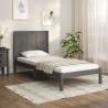 Bed Frame Grey Solid Wood Pine 90x200 cm Colour grey Size 90 x 200 cm 