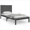 Grey Solid Wood Pine Bed Frame 90x200 cm | Hipomarket UK