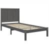 Grey Solid Wood Pine Bed Frame 90x200 cm | Hipomarket UK