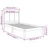 Grey Solid Wood Pine Bed Frame 90x200 cm | Hipomarket UK