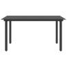 Garden Dining Table - Black Steel & Glass | Hipomarket UK