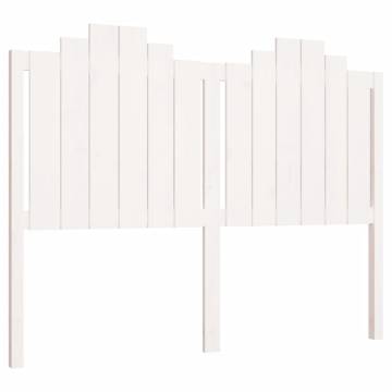 Stylish White Bed Headboard – Solid Pine Wood 141x4x110 cm