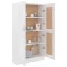 High Gloss White Book Cabinet - Stylish & Durable Storage