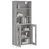 Stylish Highboard Grey Sonoma - 69.5x34x180 cm | HipoMarket UK