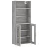 Stylish Highboard Grey Sonoma - 69.5x34x180 cm | HipoMarket UK