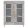 Stylish Highboard Grey Sonoma - 69.5x34x180 cm | HipoMarket UK