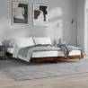 Bed Frame Smoked Oak 160x200 cm Engineered Wood Colour smoked oak Size 160 x 200 cm 