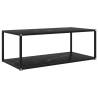 Coffee Table Black 100x50x35 cm Tempered Glass Colour marble black Size 100 x 50 x 35 cm Quantity in Package 1 