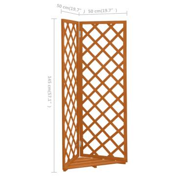 Corner Trellis Planter | Solid Firwood | 50x50x145 cm