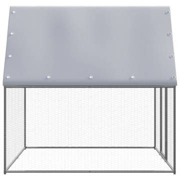 Outdoor Chicken Cage 2x2x2 m - Galvanised Steel | Hipo Market