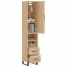 Stylish Highboard Sonoma Oak - 34.5x34x180 cm | Hipo Market