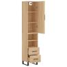 Stylish Highboard Sonoma Oak - 34.5x34x180 cm | Hipo Market