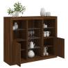 Modern Sideboards with LED Lights - 3 pcs Brown Oak