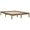 Honey Brown Solid Wood Pine Bed Frame 160x200 cm | Hipo Market