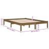 Honey Brown Solid Wood Pine Bed Frame 160x200 cm | Hipo Market