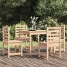 5 Piece Garden Dining Set Solid Wood Pine Colour natural pine Number of 5 