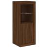 Modern Sideboards with LED Lights - 3 pcs Brown Oak