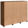 Modern Sideboards with LED Lights - 3 pcs Brown Oak