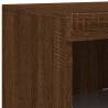 Modern Sideboards with LED Lights - 3 pcs Brown Oak