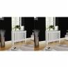 Stylish White MDF Radiator Covers - 2 pcs - 112 cm