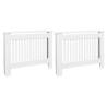 Stylish White MDF Radiator Covers - 2 pcs - 112 cm