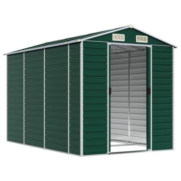 Garden Shed Green 191x300 cm - Durable Galvanised Steel