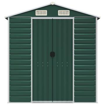 Garden Shed Green 191x300 cm - Durable Galvanised Steel