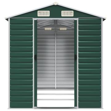 Garden Shed Green 191x300 cm - Durable Galvanised Steel