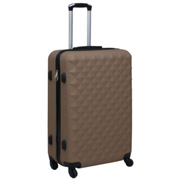 Durable Brown Hardcase Trolley - ABS Travel Suitcase