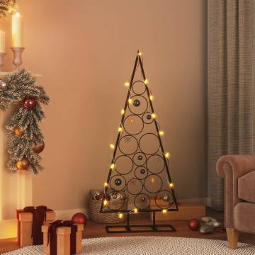 Metal Christmas Tree for Decoration - Black 125 cm | HipoMarket