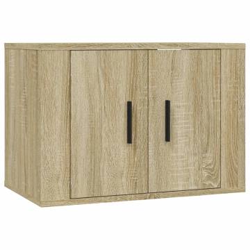 Wall Mounted TV Cabinet Sonoma Oak - 57x34.5x40 cm