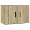 Wall Mounted TV Cabinet Sonoma Oak - 57x34.5x40 cm