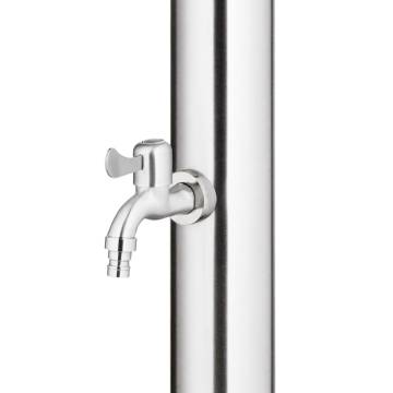 Garden Shower with Grey Base - 220 cm Stainless Steel