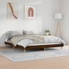 Brown Oak Bed Frame 160x200 cm | Durable Engineered Wood