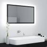 LED Bathroom Mirror High Gloss Black 80x8.5x37 cm | Hipomarket