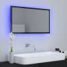 LED Bathroom Mirror High Gloss Black 80x8.5x37 cm | Hipomarket