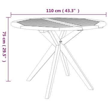 Solid Acacia Garden Table 110x110 cm | Durable Outdoor Furniture