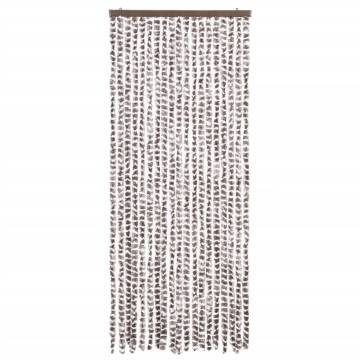 Insect Curtain Taupe & White 56x185 cm Chenille - HipoMarket