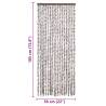 Insect Curtain Taupe & White 56x185 cm Chenille - HipoMarket