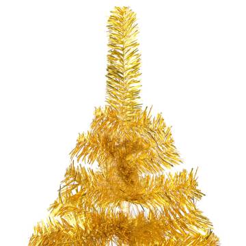 Artificial Pre-lit Gold Christmas Tree 120 cm - Hipomarket