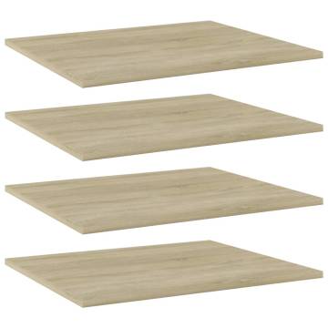 Bookshelf Boards 4 pcs Sonoma Oak Engineered Wood - Hipomarket