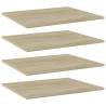 Bookshelf Boards 4 pcs Sonoma Oak Engineered Wood - Hipomarket