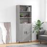 Highboard Grey Sonoma 69.5x34x180 cm Engineered Wood Colour grey sonoma Quantity in Package 1 Model 2 doors 