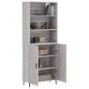 Stylish Highboard Grey Sonoma - 69.5x34x180 cm Engineered Wood