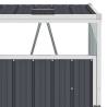 Quadruple Garbage Bin Shed - Anthracite Steel, 286x81x121 cm