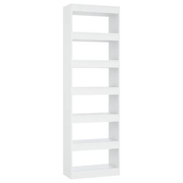 Stylish White Book Cabinet & Room Divider | 60x30x198 cm