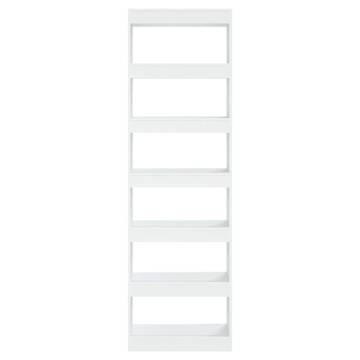 Stylish White Book Cabinet & Room Divider | 60x30x198 cm