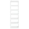 Stylish White Book Cabinet & Room Divider | 60x30x198 cm