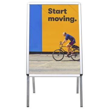 A1 Customer Stopper Poster Stand Aluminium - Durable & Portable