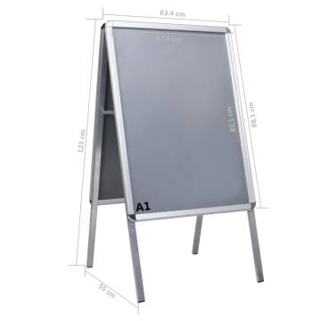 A1 Customer Stopper Poster Stand Aluminium - Durable & Portable